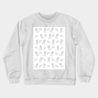 BLACK And White Cowboy - Western Art Crewneck Sweatshirt